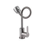 Змішувач для кухні Brinex Pure 015F41 з гнучким виливом Nickel BRIPUR015F41NKL, фото 3