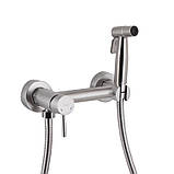 Набор для гигиенического душа со смесителем Lidz Aria 110 округлый LDARI110NKS43393 Nickel, фото 3