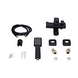 Смеситель для ванны Lidz Wawel 006 (c душевым гарнитуром) (k35) LDWAW006BLA45393 Black, фото 7