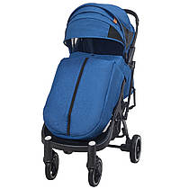 Прогулянкова коляска Yoya Plus Max Синя, рама чорна