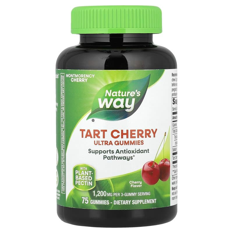 Терпка вишня Nature's Way "Tart Cherry" зі смаком вишні, 1200 мг (75 жувальних таблеток)