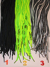 Шнурки двох кольорові круглі 100см