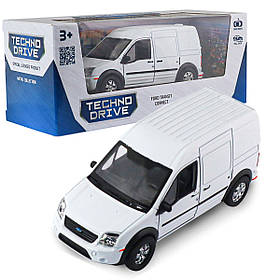 Машинка металева Ford Transit Connect Форд 1:43 білий відкр двері 4*11*5см (250386W)