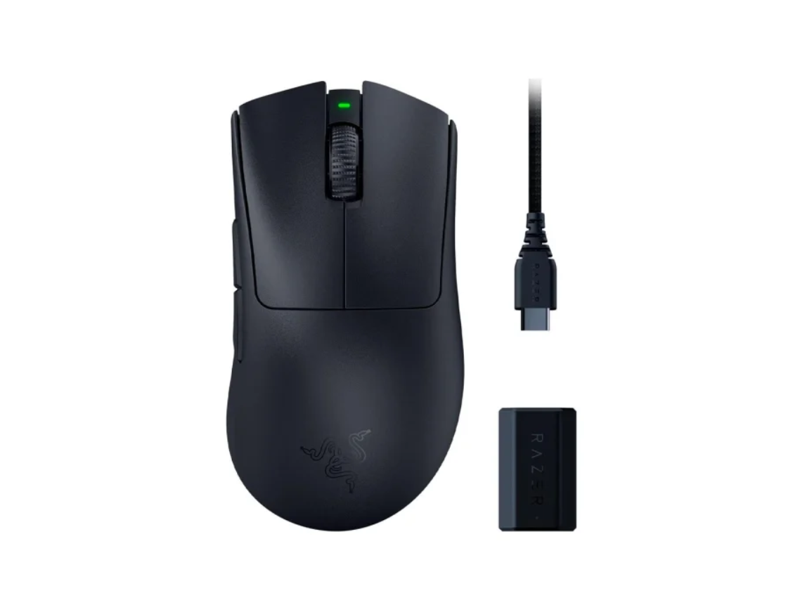 Миша Razer DeathAdder V3 Pro Black Smooth-Touch + HyperPolling Wireless Dongle (RZ01-04630300-R3WL)