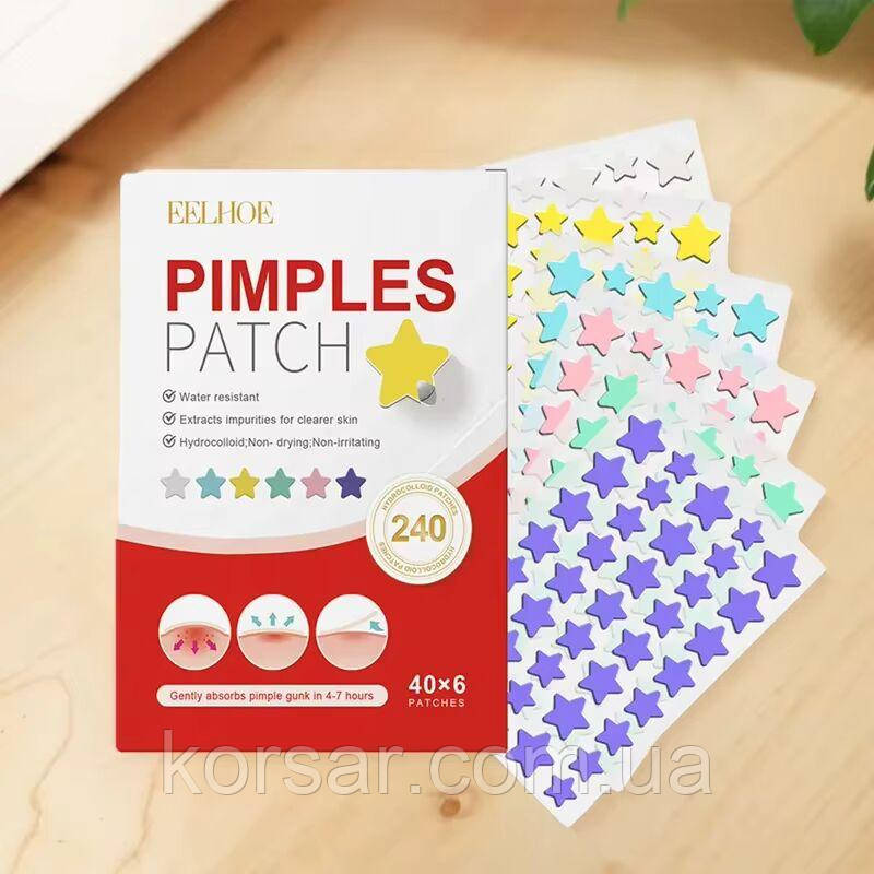 Патч гідрогелевий EELHOE Pipmples Acne Skin Tag Patches від вугрів, акне, прищів, запалень, бор 240 шт./1 уп, фото 1