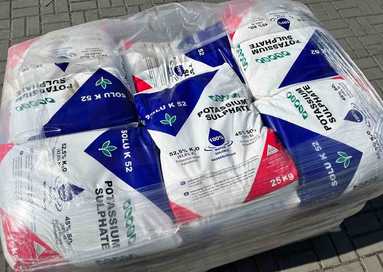 Калій сульфат (сульфат калію, K₂SO₄), калійне мінеральне добриво, 25 кг