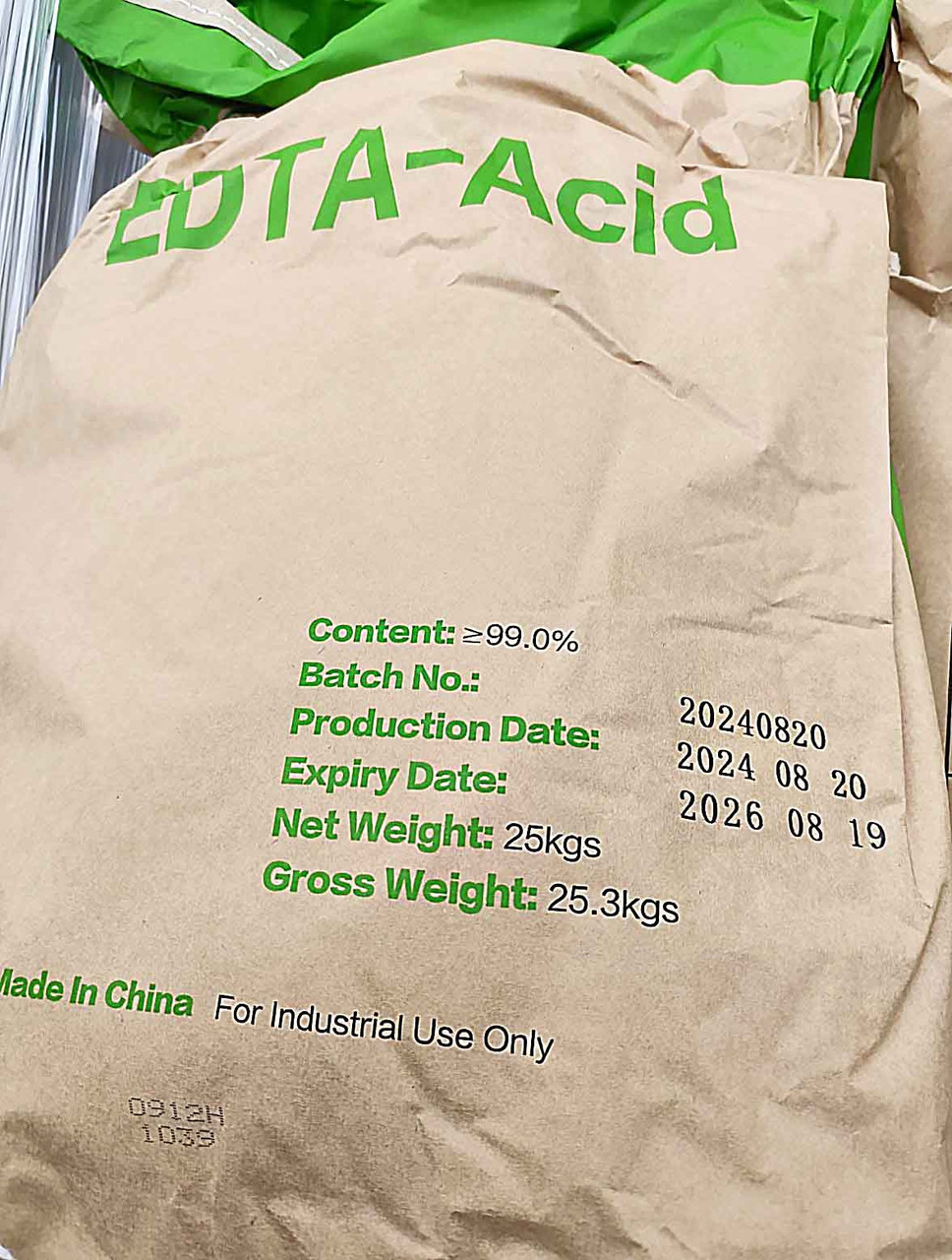 ЕДТА кислота (Етилендіамінтетраоцтова кислота, хелатуючий агент), 25 кг