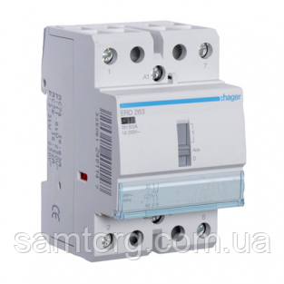 Контактор з ручним керуванням Hager ERD263 63A 2НВ 24W