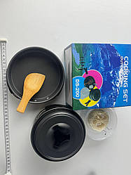 Алюмінієвий кемпінговий набір посуду DS-200 (каструлі, сковорода та столове приладдя)