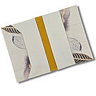 Документниця папка-органайзер A4 бежева з принтом листочки, фото 4