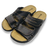 Чоловічі сандалії та шльопанці, ортопедичні чоловічі тапки, із шкірозамінника з натуральною анатомічною устілкою 44