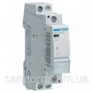 Контактор безшумний Hager ESC125S 25A 1НВ 230W