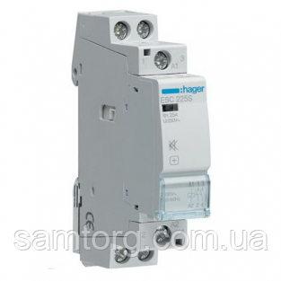 Контактор безшумний Hager ESC225S 25A 2НВ 230W