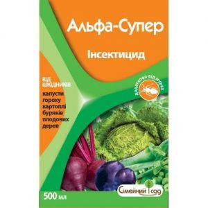 Інсектицид Альфа Супер (500 мл) — від широкого спектра шкідників цукрових буряків, зернових і плодових культур., фото 1