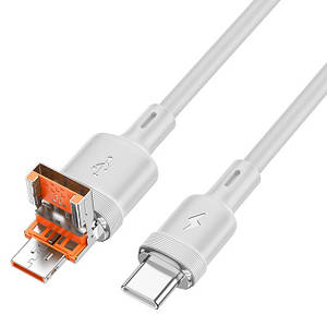 Потужний універсальний кабель для заряджання HOCO U131 2в1 PD60W/3A 1.2 м USB-A і Type-C to Type-C