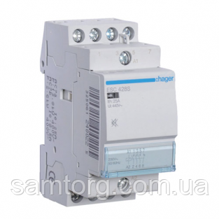 Контактор безшумний Hager ESC428S 25A 3НВ+1НЗ 230W