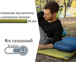 Самонадувний килимок Sea to Summit Camp SI Olive, Regular | Легкий та компактний туристичний каремат, фото 4