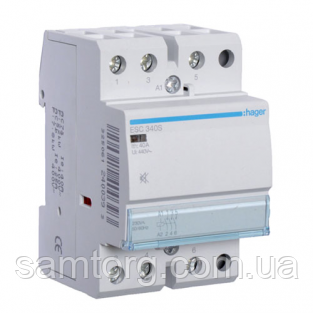 Контактор безшумний Hager ESC463S 63A 4НВ 230W