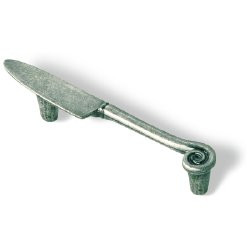 Ручка скоба стилізована "Ніж" SIR1053-140ZN28 античне срібло, 96 мм.