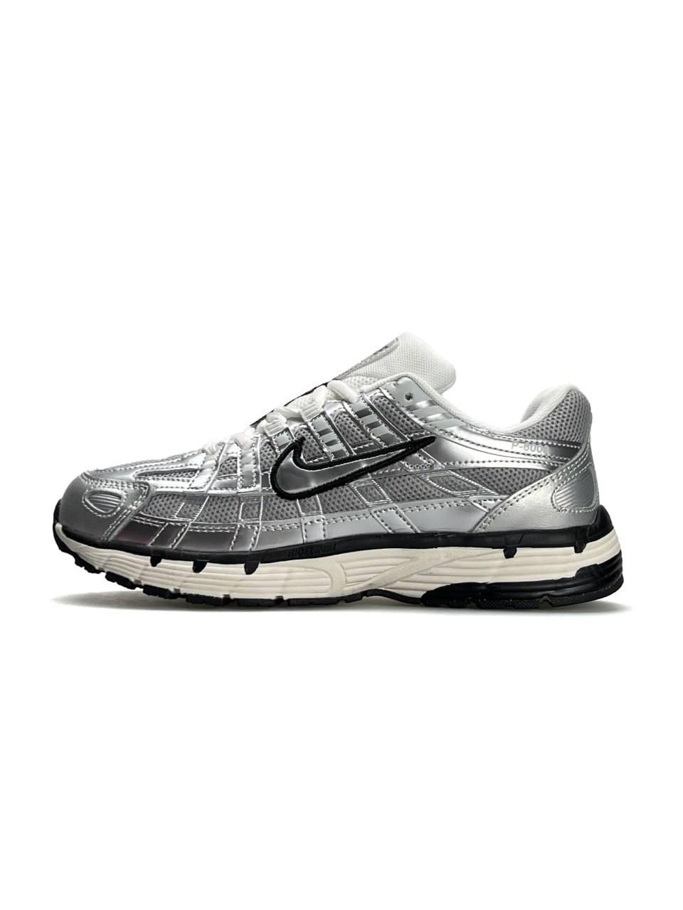 Жіночі кросівки шкіряні текстиль Nike P-6000 W Silver Beige, кеди Найк шкіра текстиль 36
