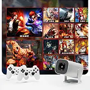 Смарт ігровий проектор з іграми, 2 джойстиками і пультом S40 MAX Android 11 Білий, фото 5