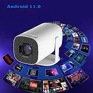 Смарт ігровий проектор з іграми, 2 джойстиками і пультом S40 MAX Android 11 Білий, фото 4