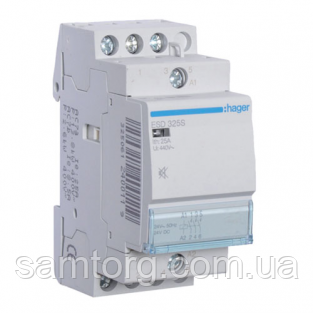 Контактор безшумний Hager ESD325S 25A 3НВ 24W