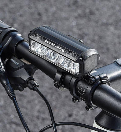 Передня велофара West Biking TG3 (P9+XPG*2) 1000Lumen 2000mAh, фото 1