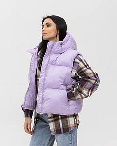 Жіночий жилет, що створений для вашого комфорту, Фіалка капюшон L-Xl