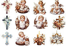 Цукрова картинка Хрестини 9491