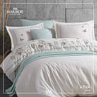 Комплект постільної білизни з вишивкою ТМ Maribor Exclusive Satin 200х220 см Ativa Krem