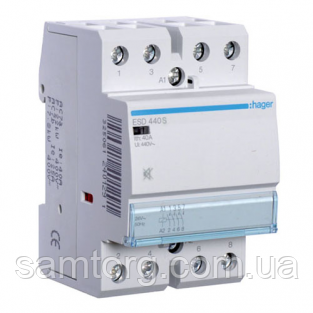 Контактор безшумний Hager ESD440S 40A 4НВ 24W