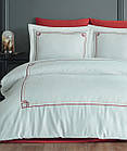 Комплект постільної білизни з вишивкою ТМ Maribor Exclusive Satin 200х220 см Poem Kiremit