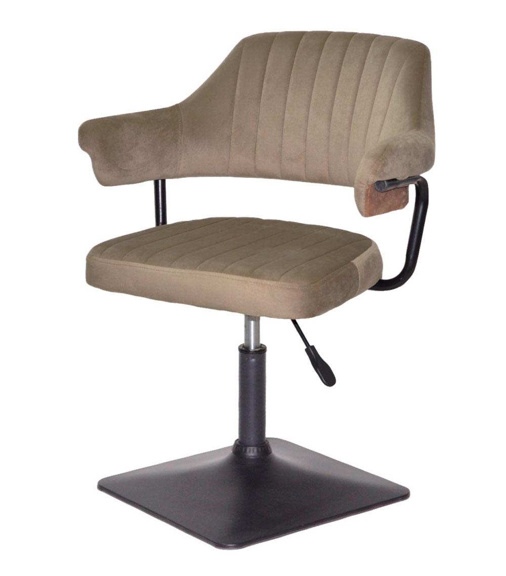 Крісло Jeff 4-BK-Base велюр кавовий B-1042, чорна квадратна нога-опора, з регулюванням висоти, фото 1