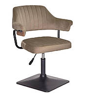 Крісло Jeff 4-BK-Base велюр кавовий B-1042, чорна квадратна нога-опора, з регулюванням висоти, фото 7