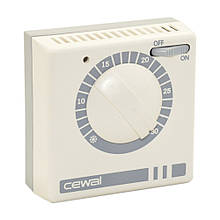 Термостат кімнатний механічний Cewal RQ 35 (з вимикачем) для опалення (Італія) 91934935