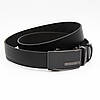 Чоловічий шкіряний ремінь (35мм) з автоматичною пряжкою 02370042 чорний Натуральна шкіра, фото 2
