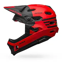 Велошолом BMX даунхіл трансформер Bell Super DH MIPS Fasthouse Matte Red/Black M (55-59cm)