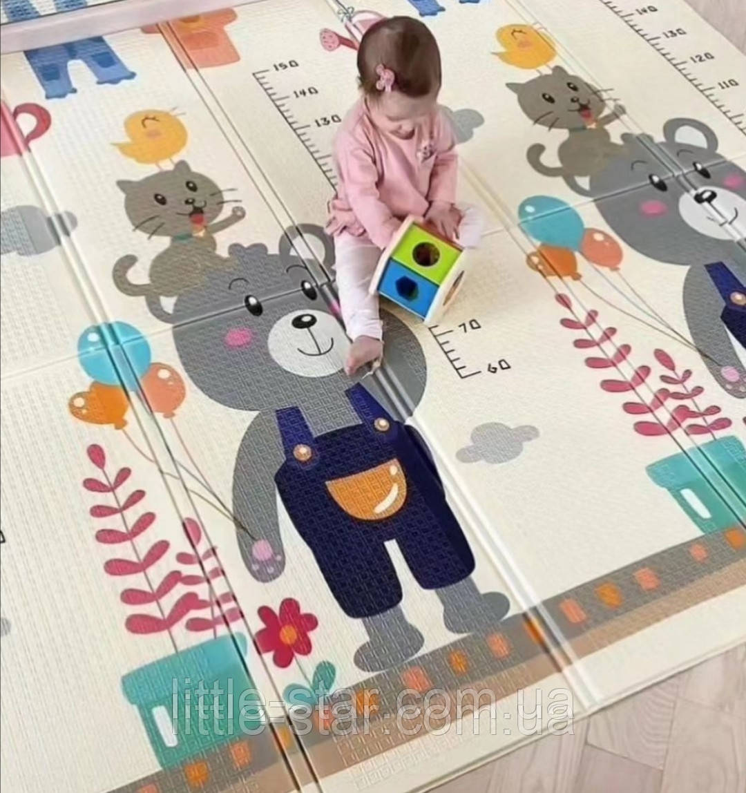 Дитячий розвиваючий термоковрик для повзання, двосторонній, 120*180 см