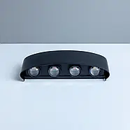 Настінний світлодіодний світильник LED бра 8W 3000K 220V Чорний, фото 3