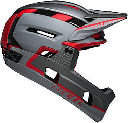Велошолом BMX даунхіл трансформер Bell Super Air R MIPS Matte Grey/Red M (55-59cm)
