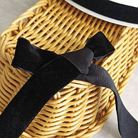 Оксамитова декоративна стрічка 2 см 20 м - чорний