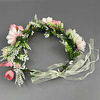 Весняний віночок із квітами азалії - рожевий