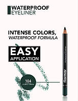 Водостійка підводка-олівець для очей Flormar №104 Зелений кобальт