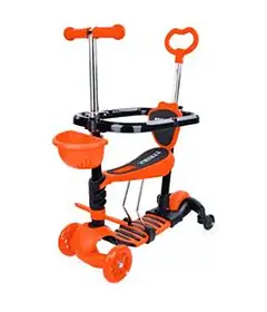 Самокат 5в1 дитячий JR 3-100 MAXІ з сідінням, бортиками та батьківською ручкою.