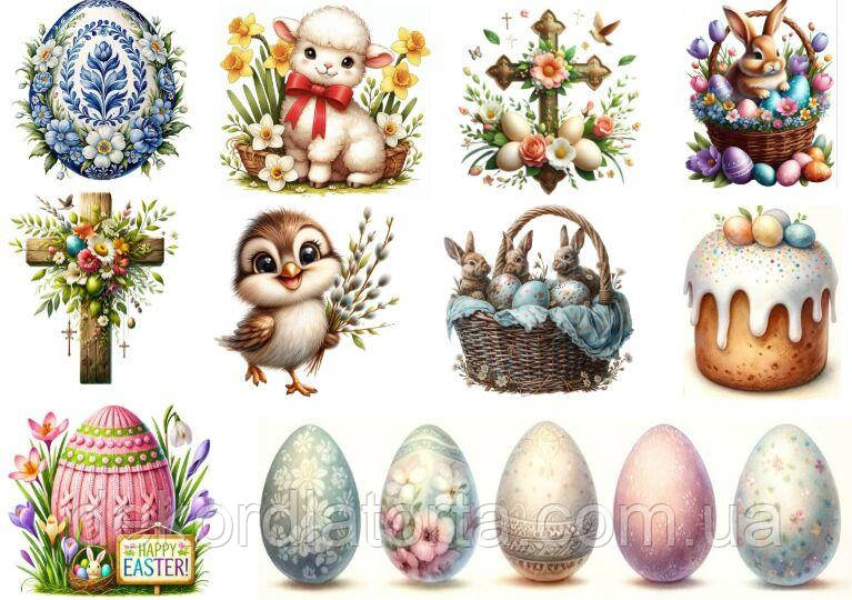 Вафельна картинка Великдень 8489