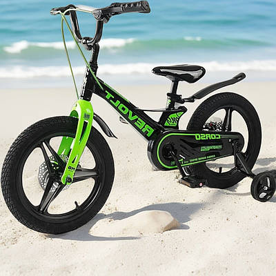 Крутий дитячий велосипед чорний велобайк хлопчикові 18 " Колісний транспорт новачкові для навчання їзді Доп колеса