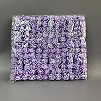 Трояндочки з фатином з фоамірану (144шт) Бузковий