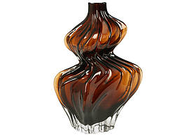 Ваза скляна Modern 25см, колір - корічневий