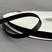Чорна - 7 мм стрічка репсова 1м
